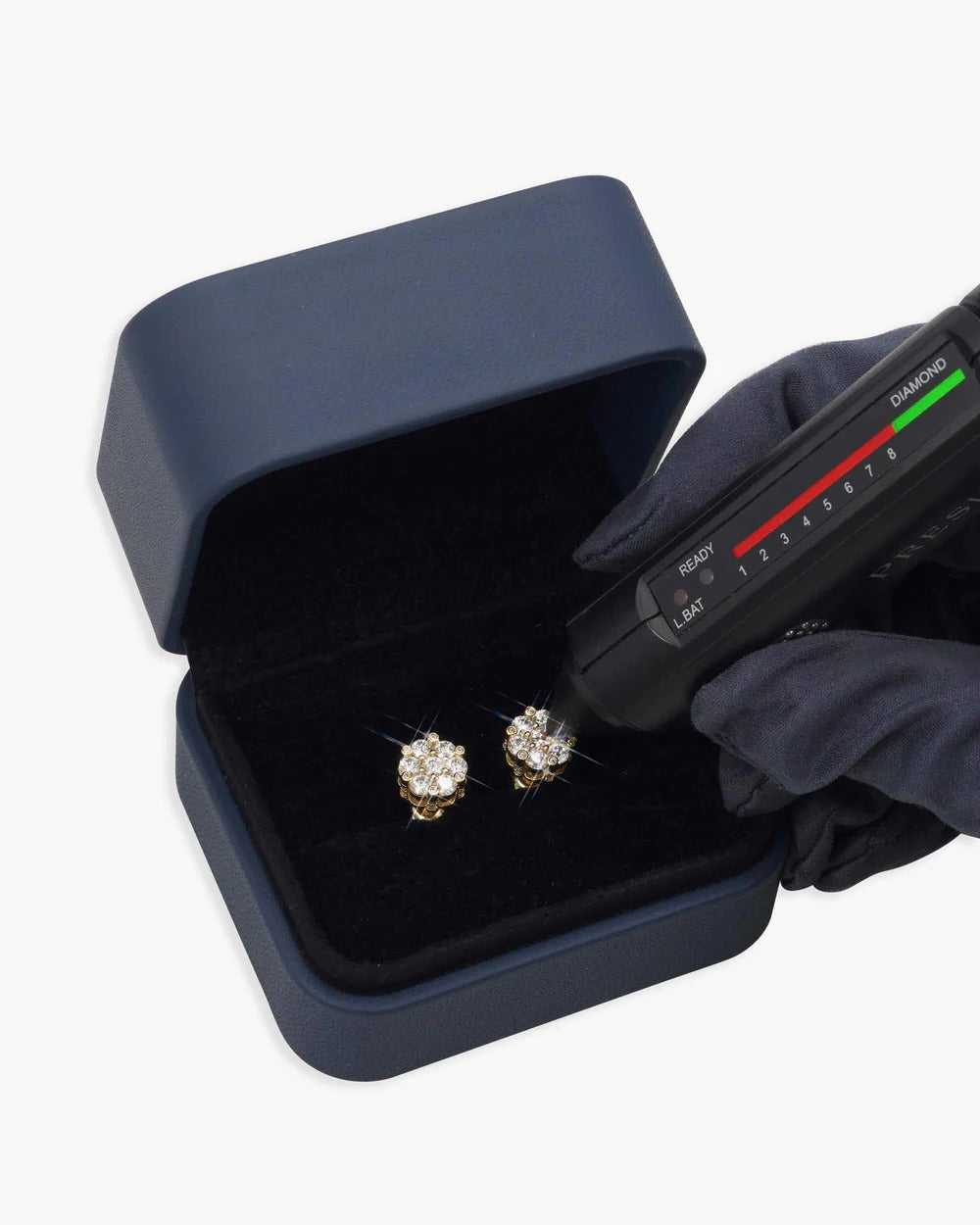 10MM Flower Head VVS Moissanite Stud Earrings