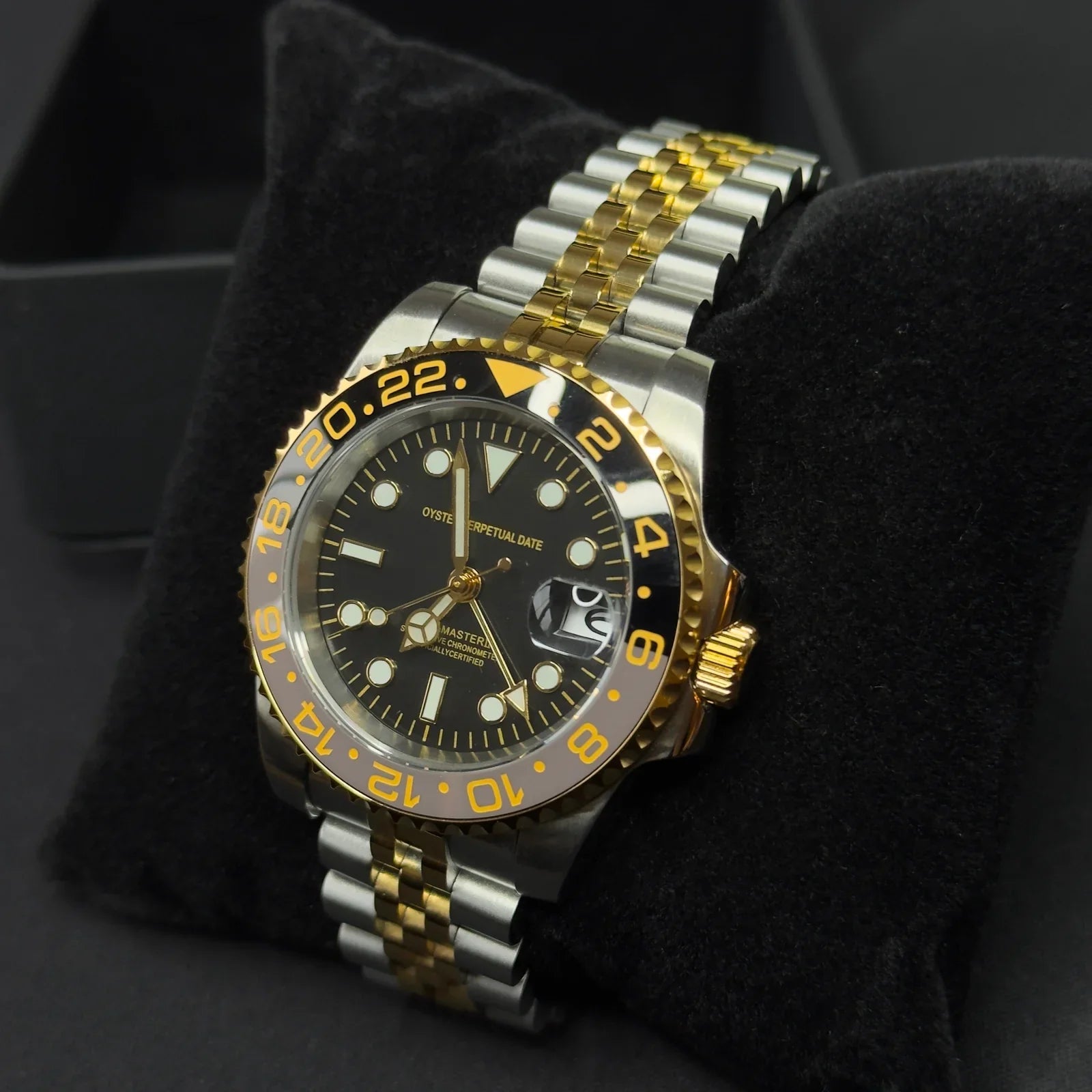 Seiko Mod Watch | GMT Oyster Silver & Gold