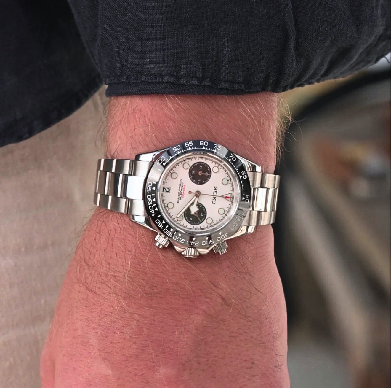 SEIKO MOD SUBMARINER | WHITE STEEL