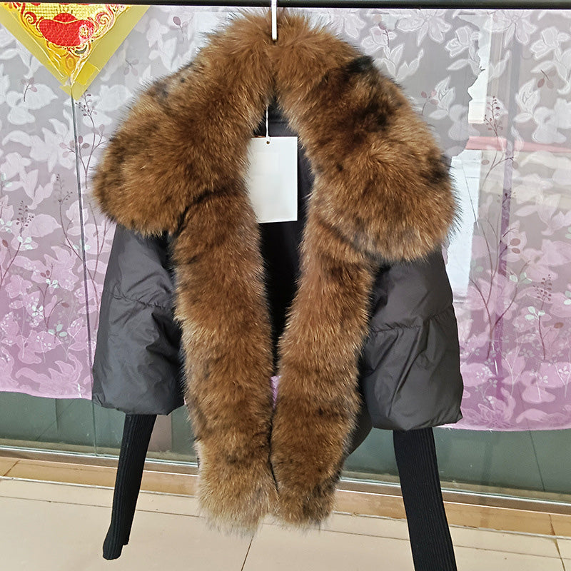 Goose Down Fox Fur Puffer Winter Jacket