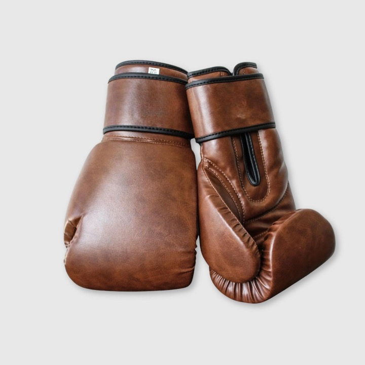 Retro Vintage Brown Leather Boxing Gloves