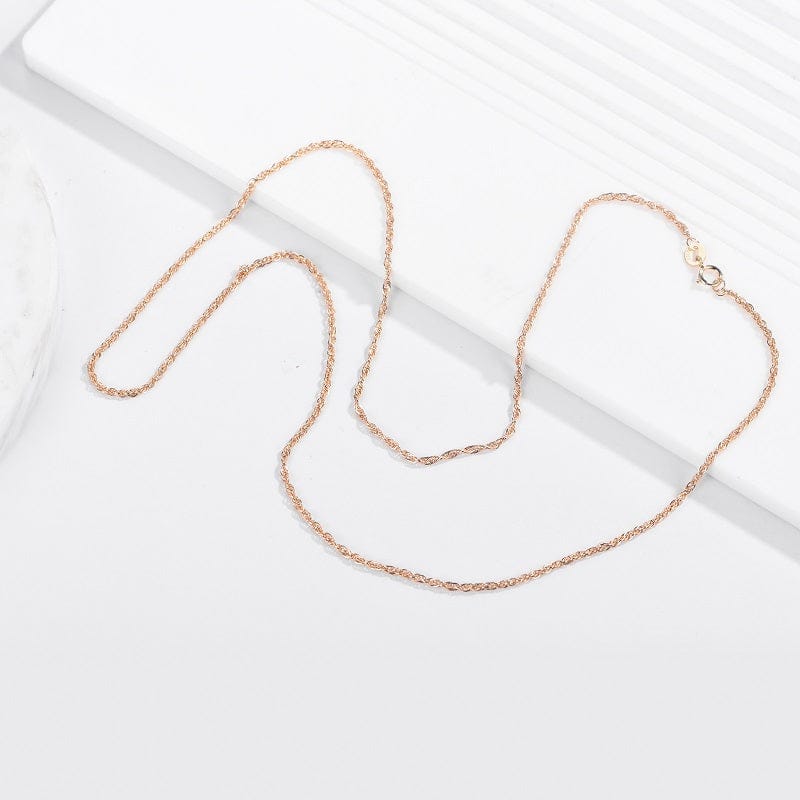 VVS Jewelry hip hop jewelry 14k Solid Gold Rope Chain