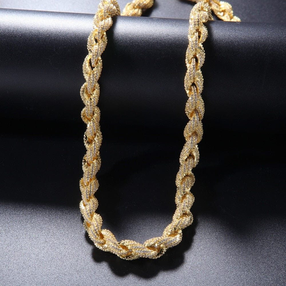 VVS Jewelry hip hop jewelry 8mm Fully Iced Premium Thick Rope Chain
