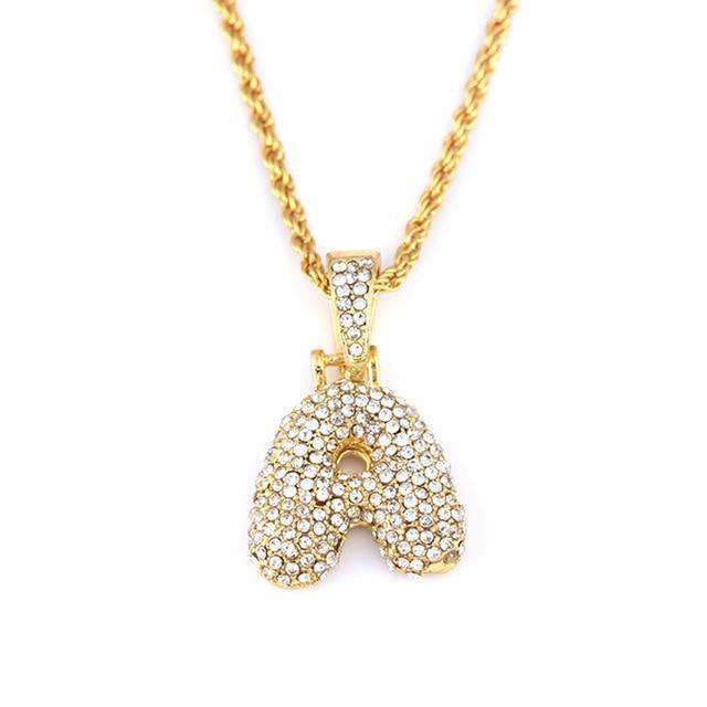 VVS Jewelry hip hop jewelry necklaces A Custom Bubble Letter Necklace
