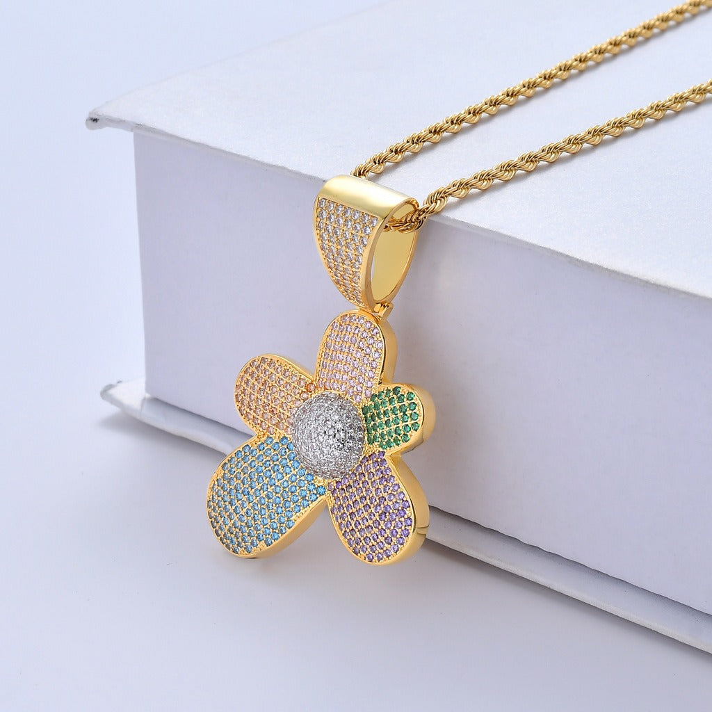 Tyler's Flower Pendant Necklace Rapper Chain