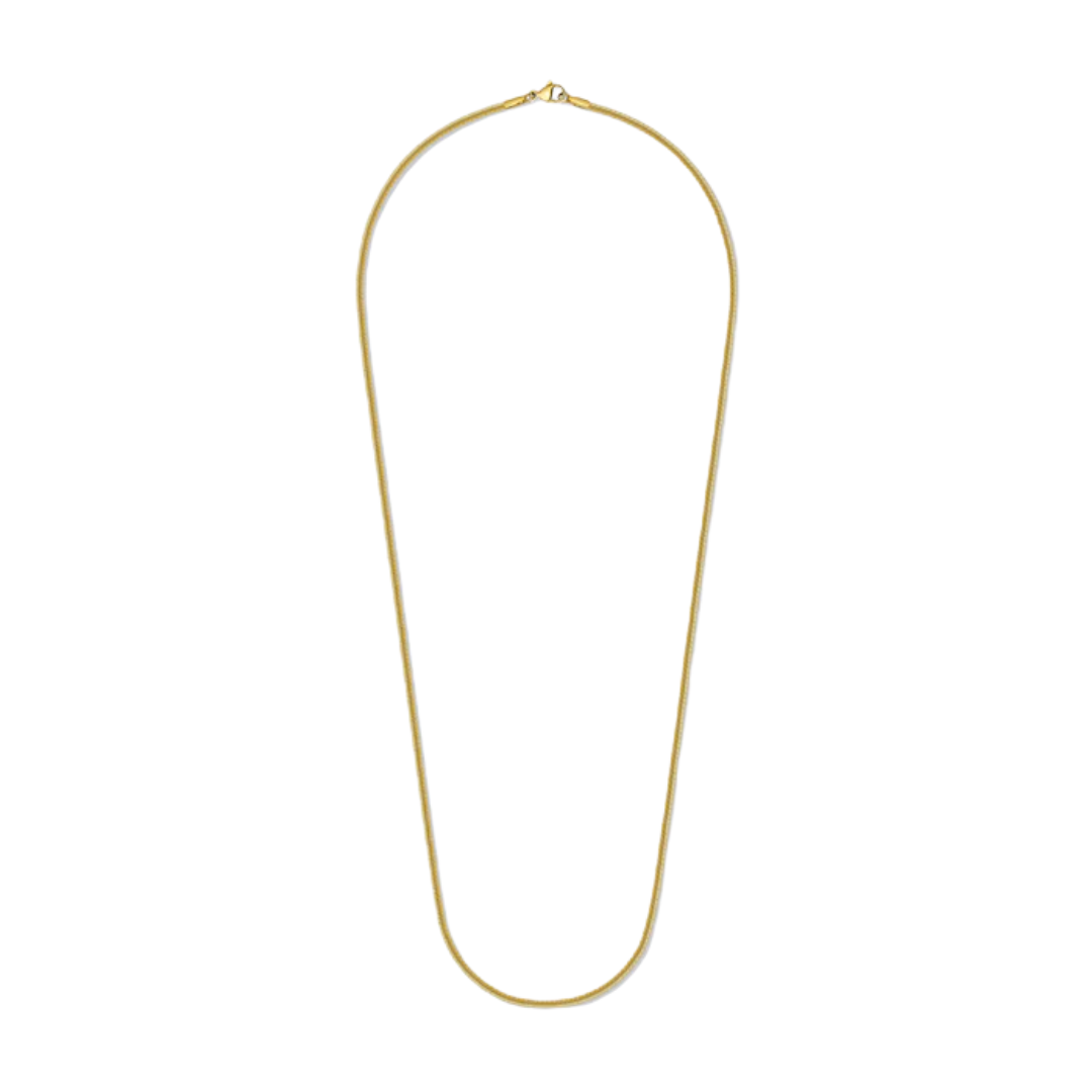 Flat Snake Chain (Gold) - 2mm