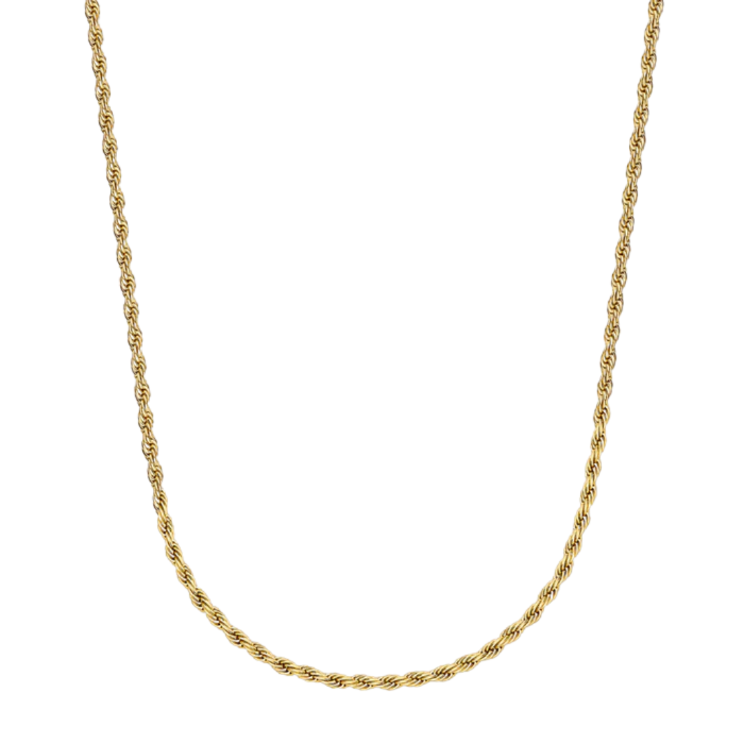 2mm 18K Gold Rope Chain
