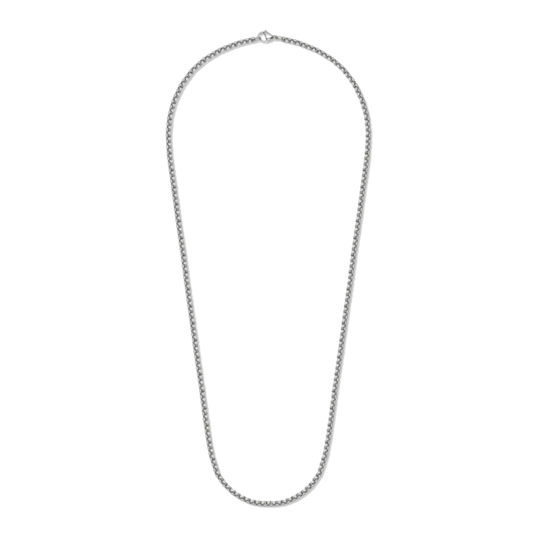 Round Box Chain (Silver) - 3mm