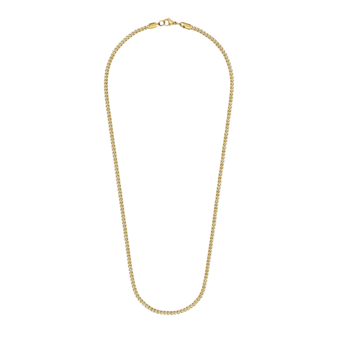 3mm Gold Cuban Link Chain