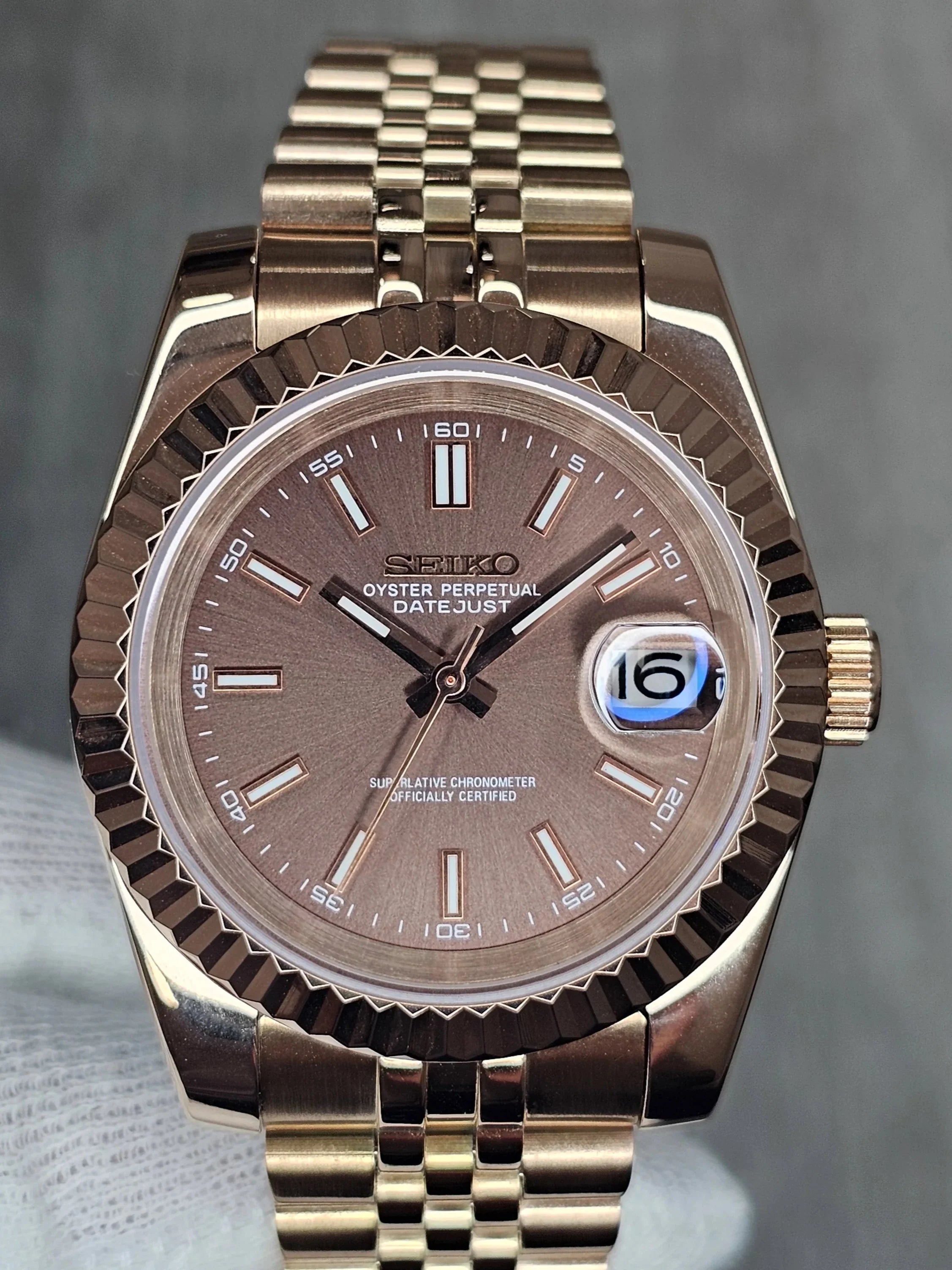 Seiko Mod Datejust | Rose Gold