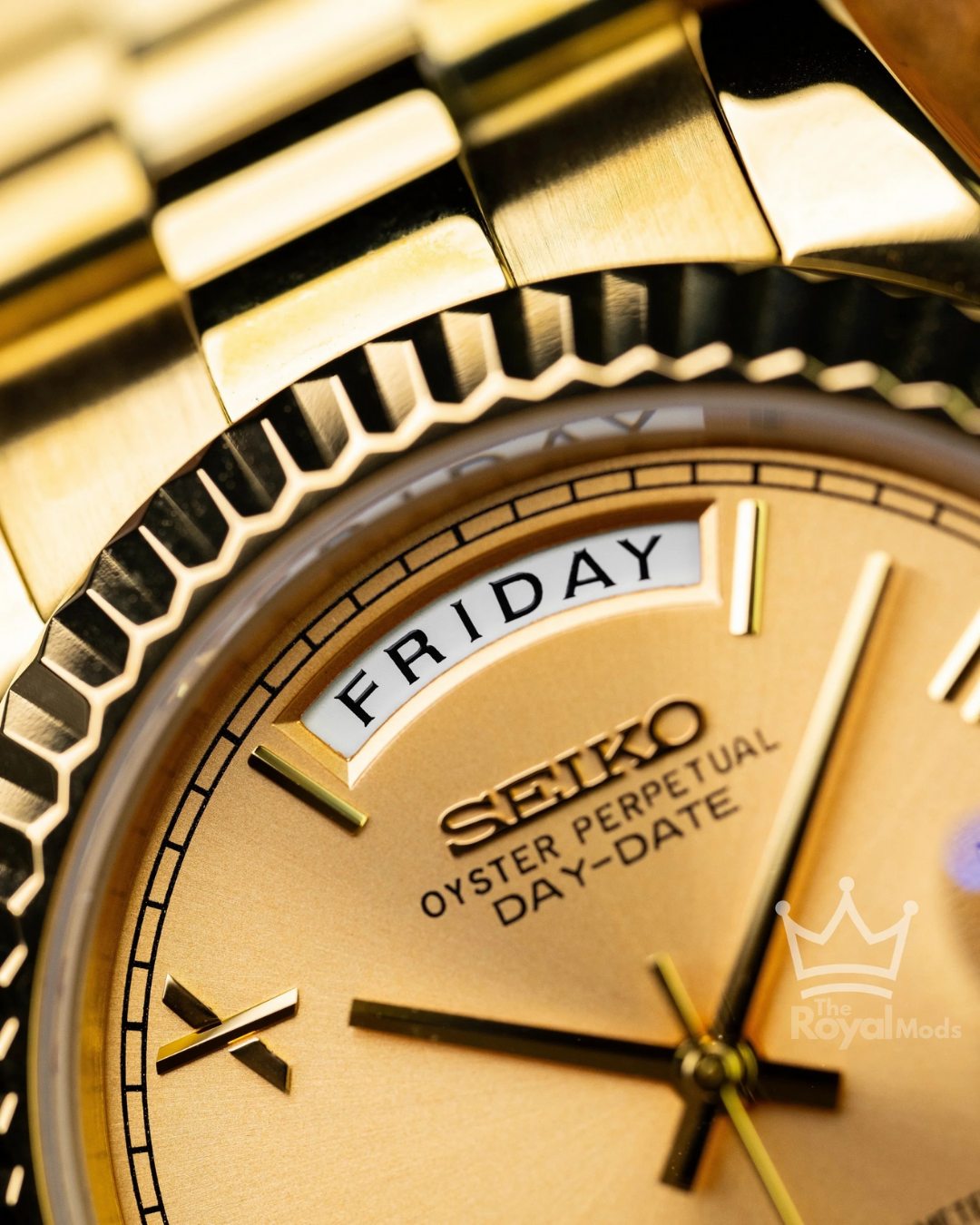 Seiko Mod Day-Date | Gold Champagne
