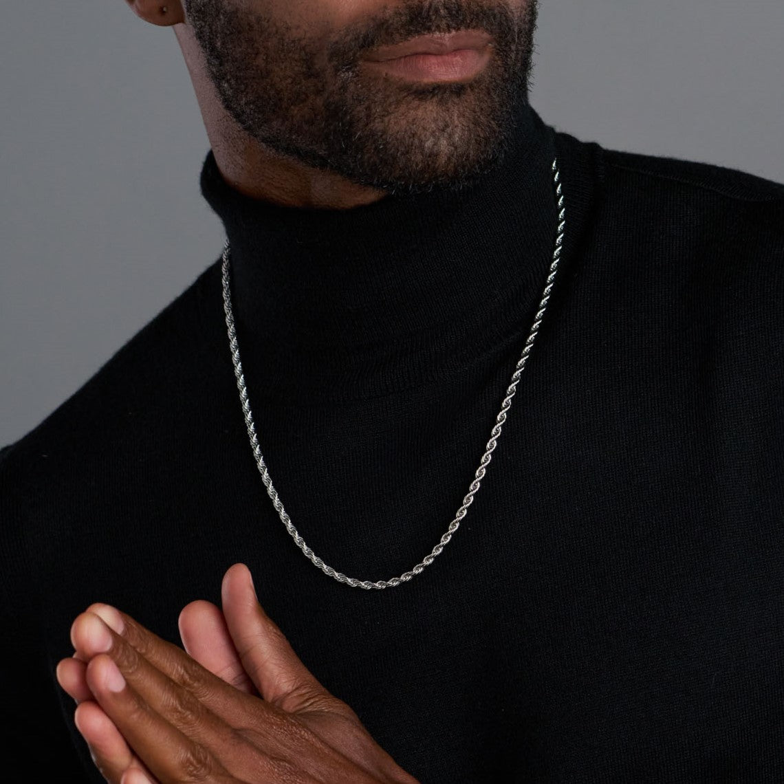 4mm Silver Rope Chain