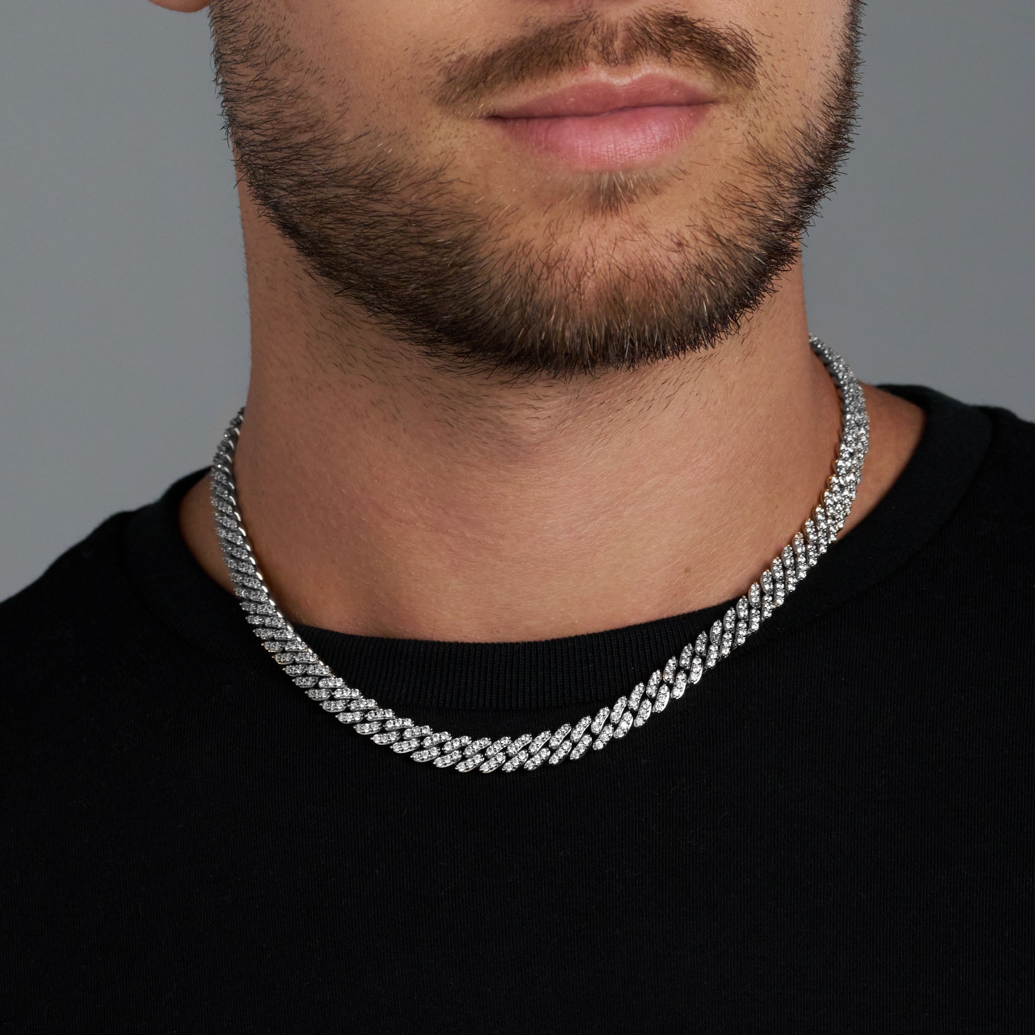 Iced Cuban Chain (Silver) - 8mm