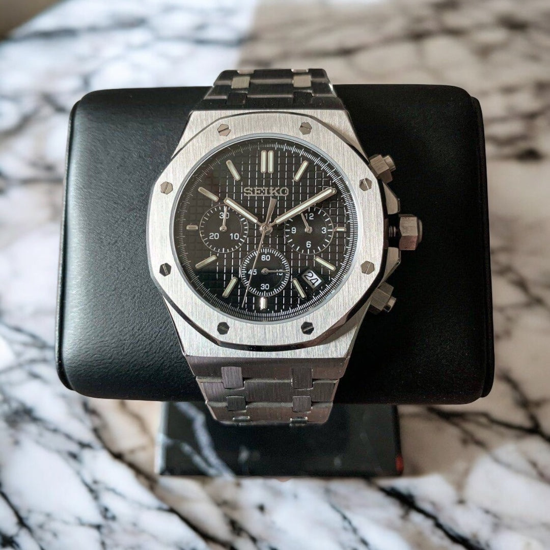 SEIKO MOD ROYAL OAK | CHRONO BLACK