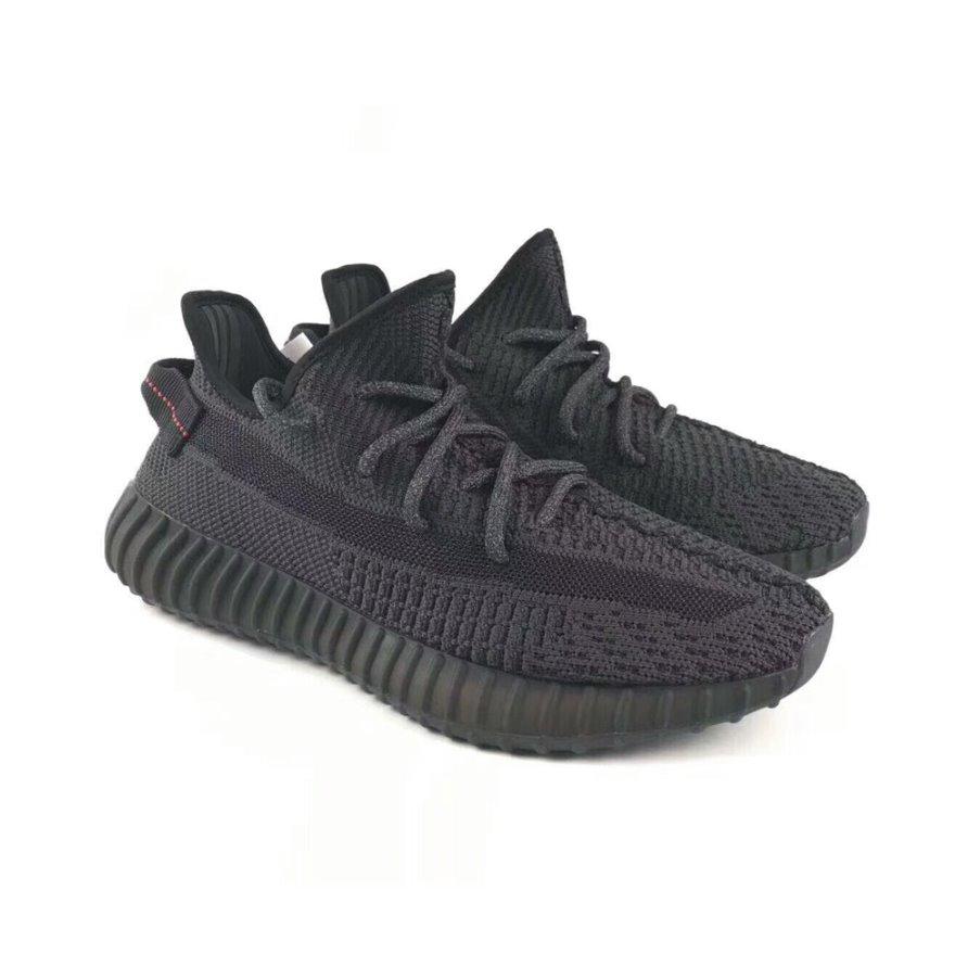 YZY Boost 350 V2 "Triple Black Matte" Sneakers (Non-Reflective) - Best Quality