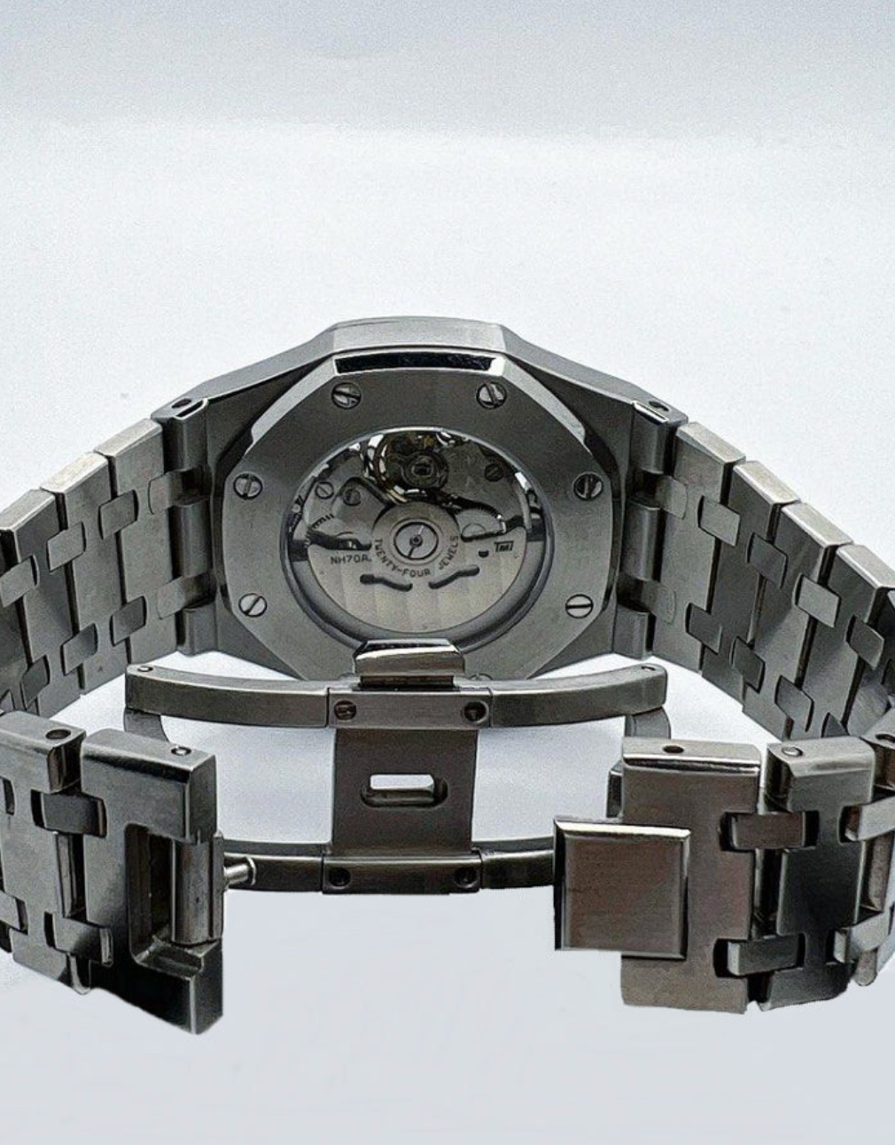 Seiko Mod Royal Oak Skeleton Black