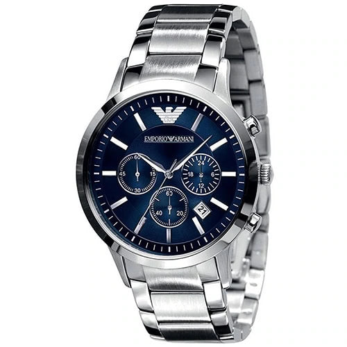 Emporio Armani AR2448 Blue Dial Men’s Stainless Steel Watch