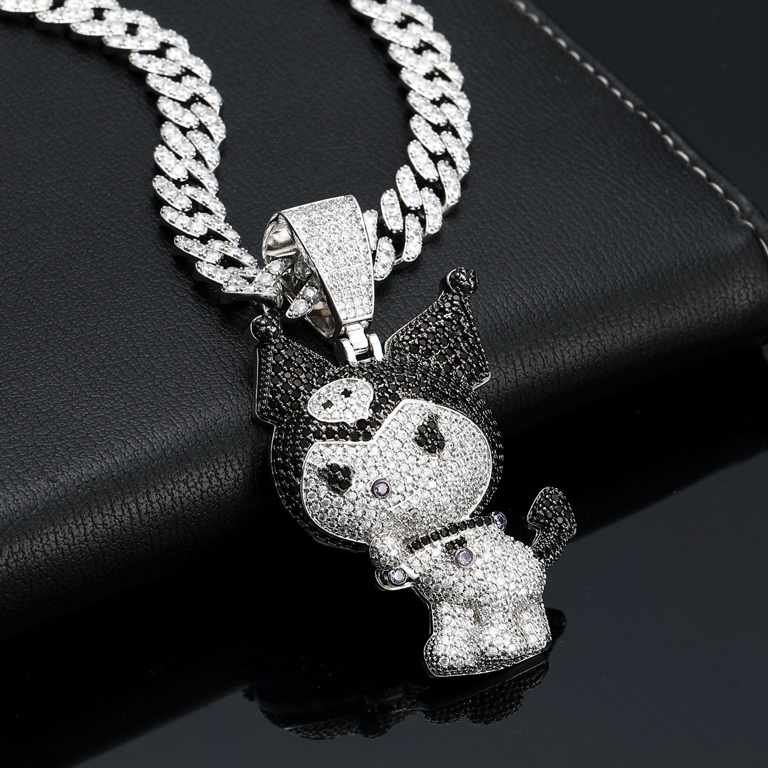 Kuromi Little Devil Pendant Necklace Rapper Chain