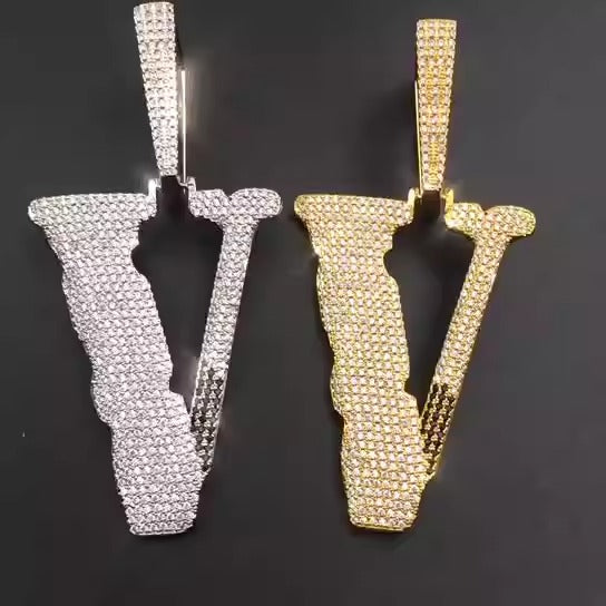 Nano Lil Uzi Vlone V Pendant Rapper Chain