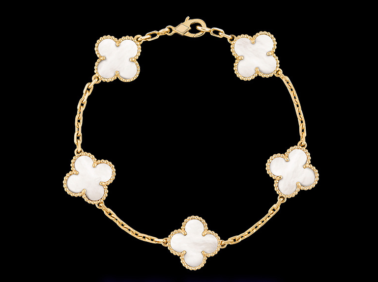 Clover Motif Alhambra Bracelet - 18k Gold & .925 Sterling Silver