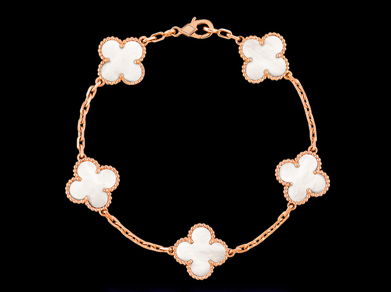 Clover Motif Alhambra Bracelet - 18k Gold & .925 Sterling Silver