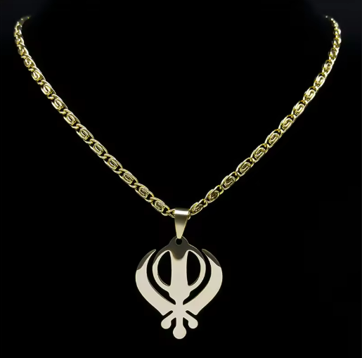 Stainless Steel Khanda Pendant Necklace