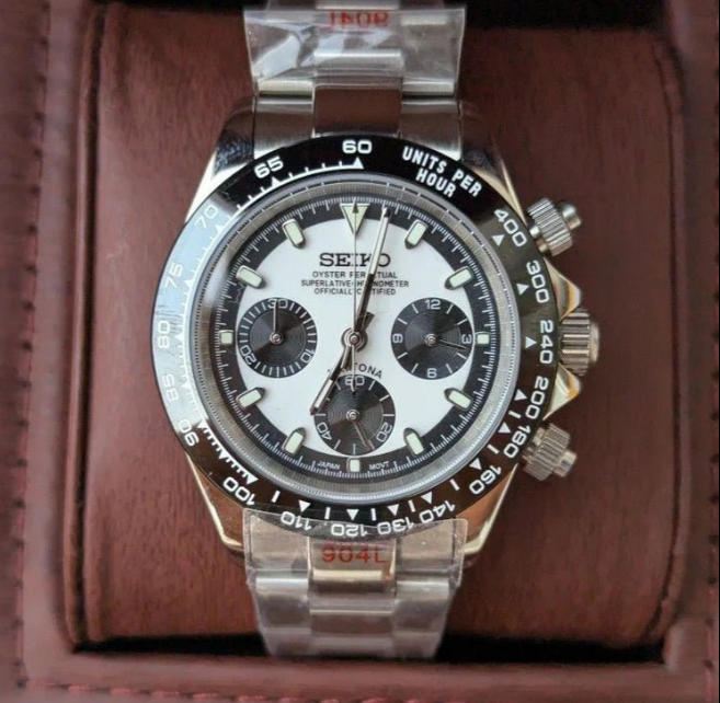 Seiktona Chronograph | Black White Edition (Reversed Ghost)