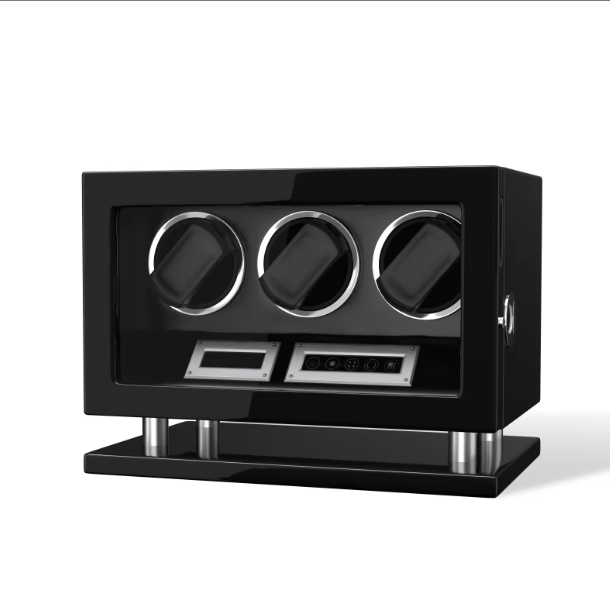 Premium Multi-Slot Watch Winder Safe (2/3/4/6) – Digital Fingerprint, Smart Remote Control