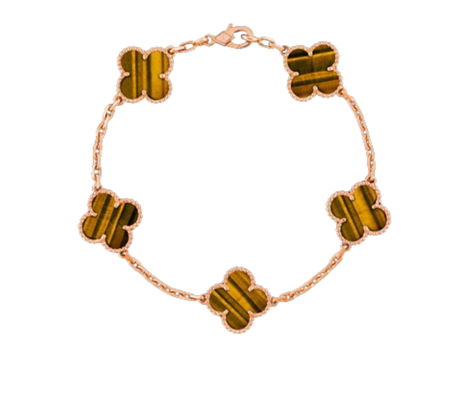 Clover Motif Alhambra Bracelet - 18k Gold & .925 Sterling Silver
