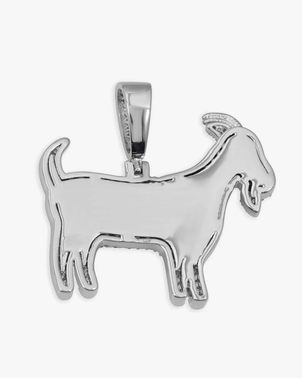 VVS CZ 14K Gold Plated GOAT Iced Out Pendant