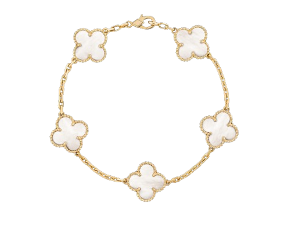 Clover Motif Alhambra Bracelet - 18k Gold & .925 Sterling Silver